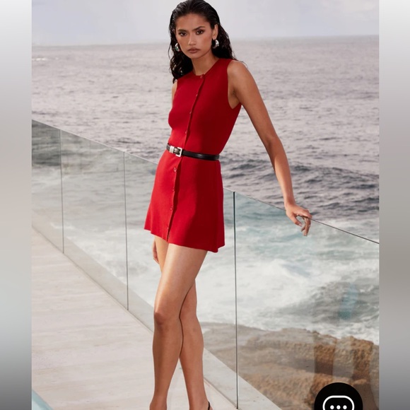 Peppermayo Exclusive - Not One Time Knit Mini Dress - Red - Picture 3 of 5